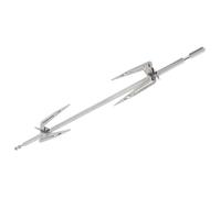 HAKIDZEL Fourchette à Barbecue en Acier Inoxydable Argenté, Chauffage Uniforme, Démontable Nettoyage Facile, pour Poulet Rôti et Barbecue Maison