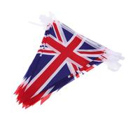 HAKIDZEL Guirlande de Drapeaux Union Jack en Polyester, Bannière Suspendue Créative pour Décoration de Fête Nationale ou Événement Patriotique, 1 Set