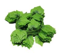 HAKIDZEL Guirlande Matériau Facile à Nettoyer de Vigne Artificielle Vert 12pcs en Plastique Feuilles de Vigne Réalistes Naturelle pour Décoration Suspendue en Centre de Réception