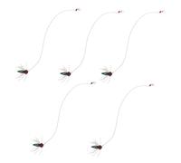 HAKIDZEL Interactive pour Chat D'intérieur Tête de Mouche Réaliste en Plastique Renforçant Le Lien et Protégeant Meubles, Remplacement 5 Pièces