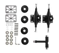 HAKIDZEL Kit Complet de Pont de Skateboard Roulements et Roues en Alliage D'aluminium Léger, Facile à Installer, Accessoires pour Planche de Skate Noir, pour Skateurs Style Plusieurs Styles