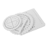 HAKIDZEL Kit de 4 Disques de Tressage en Eva Blanc pour Bracelets DIY, Forme Ronde et Carrée, Outil Réutilisable pour Créer des Bracelets en Macramé