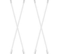 HAKIDZEL Kit de 4 Pièces de Baguettes de Tirage de Rideau en Plastique Blanc Robustes pour Camping, pour Ouvrir et Tirer des Rideaux Lourds en Hôtel ou Bureau