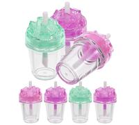 HAKIDZEL Kit de 7 Tubes de Gloss à Lèvres Vides en Plastique, Rechargeables Design Adorable, pour Maquillage Quotidien ou Voyage Couleur Aléatoire