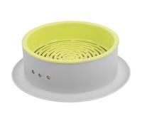 HAKIDZEL Kit de Culture D’Herbe à Chat Rond Double Couche en Abs Blanc | Plateau à Grille, Système sans Terre Hydroponique, Boîte Séparée pour Semis