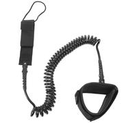 HAKIDZEL Laisse de Surf Enroulée 7mm Noire, Corde de Sécurité pour Kayak | Anti Dérapante, Reste Élastique Mouillée, Double Boucle de Verrouillage, Rail Saver, Néoprène Nylon