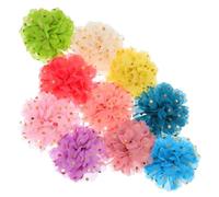 HAKIDZEL Lot de 10 Breloques pour Collier de Chien : Fleur à Pois - Accessoire Amusant et élégant pour Petits Chats - pour Les promenades Quotidiennes, Les fêtes et Les Occasions spéciales