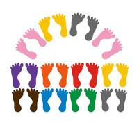 HAKIDZEL Lot de 12 Paires D'autocollants Sensoriels D'empreintes de Pas en Pvc Étanches pour Sol, Adaptés aux Garçon et Filles, Intérieur et Extérieur, Guide pour Files Couleur Aléatoire