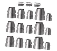 HAKIDZEL Lot de 18 Coins en Fer Argentés pour Renforcement D'outil, Cales Rondes Faciles à Installer pour Manche de Marteau, pour Boîte à Outils Maison