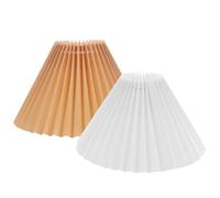 HAKIDZEL Lot de 2 abat-jours en tissu plissé : abat-jour décoratif E27 pour lampes de table et murales - Améliore l'esthétique de la chambre ou du salon.
