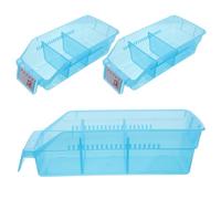 HAKIDZEL Lot de 2 boîtes de rangement médicales - Piluliers empilables en plastique à ouverture frontale avec séparateur - Bac de rangement pour médicaments à domicile, pharmacie et