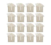 HAKIDZEL Lot de 20 Boîtes Creuses de Croix Chrétienne Ruban en Papier pour Mariage, Boîtes à Dragées Délicates Design Chrétien Moderne, pour Occasions Festives