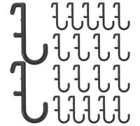 HAKIDZEL Lot de 20 Crochets en J pour Panneau Perforé - Crochets Robustes avec Trous de 1,5 X 5 Mm - Organisateur Mural pour Outils de Garage Et Articles de Vente - Petits en Plastique en Forme de J