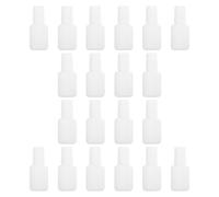 HAKIDZEL Lot de 20 Flacons Vides 10 Ml Transparents Pinceau Bouteilles en Plastique Anti-Fuite pour Vernis à Ongles et Gel Outil de Rangement Pratique pour Nail Art et Soins des Ongles