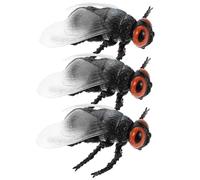 HAKIDZEL Lot de 3 Mini-Figurines de Mouches en Plastique réalistes, Jouets de Simulation d'insectes pour l'éducation précoce, l'exploration Scientifique et Les activités