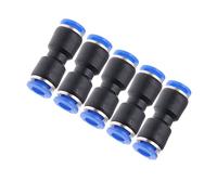 HAKIDZEL Lot de 5 Raccords Rapides 6 Mm Noir pour Tuyau D'arrosage, Connecteurs Droits Haute Pression pour Irrigation Jardin et Serrage, Adaptateurs Légers et Compacts pour Brumisateur