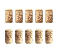 HAKIDZEL Lot de 50 Bouchons en Liège Naturel pour Bouteille de Vin Bouchon de Vin Scellé Étanche Design Droit pour Bar