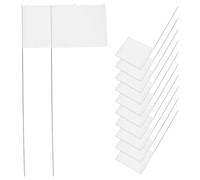 HAKIDZEL Lot de 50 Drapeaux de Marquage Rouge pour Irrigation Pelouse avec Poteau en Bois et Fil D'acier, Identification Facile des Arroseurs et Plantes en Jardin ou Chantier