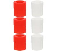 HAKIDZEL Lot de 6 Moules à Glaçons en Silicone Blanc Réutilisables, Moules à Glaçons de Verre à Shot pour Whisky et Vodka, Accessoires Bar Pratiques pour Boissons Froides
