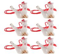 HAKIDZEL Lot de 6 sifflets à oiseaux pendentif sifflet à eau imitant le chant des oiseaux - Instrument de musique en céramique en forme de cheval, idéal pour l'entraînement, les fêtes et les