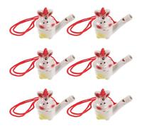 HAKIDZEL Lot de 6 sifflets à oiseaux pendentif sifflet à eau imitant le chant des oiseaux - Instrument de musique en céramique en forme de cheval, idéal pour l'entraînement et les fêtes en