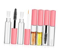 HAKIDZEL Lot de 6 Tubes Vides pour Mascara Rechargeables Contenants Cosmétiques Tube et Baguette de Mascara Voyages Couleur Rose