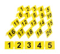 HAKIDZEL Lot de 80 numéros de table : 1 à 20, marqueurs numériques double face en forme de V pour mariages et restaurants, pour fêtes, conférences et enquêtes.