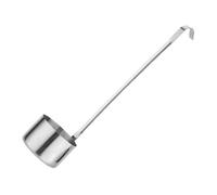 HAKIDZEL Louche à Vin avec Crochet Suspendu en Acier Inoxydable 250ml Construction Robuste et Fond Plat, Cuisine Service de Boissons