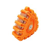 HAKIDZEL Lumière de Barricade Orange LED Gyrophare Rotatif, Plastique Solide, Équipée D'une Forte Aimantation et Boucle D'alpinisme pour Sécurité Routière