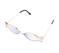 HAKIDZEL Lunettes de Soleil en PC et Métal Hawaïennes de Poisson Accessoires Fun Protection UV pour Fête Estivale pour Piscine et Photomaton
