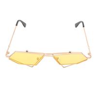 HAKIDZEL Lunettes de Soleil Punk Œil de Chat en Métal, Style Mode | Légères et Structure Robuste, Teinte Kaki, pour Sorties Dehors et Soirées Entre Amis