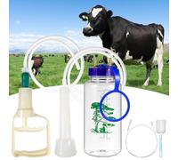 HAKIDZEL Machine à Traire Manuelle Portable pour Bre t Vaches, Kit Complet Bouteille Transparente, Conçue Traite et Confortable en Élevage
