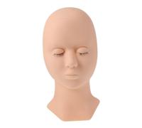 HAKIDZEL Mannequin Tête Silicone pour Entraînement Extensions Cils Modèle Pratique Détachable pour Maquillage et Massage Facial Outil Professionnel pour Débutants et Salons de Beauté Rose