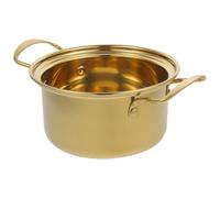 HAKIDZEL Marmite en Acier Inoxydable Or Personne, Robuste et Facile à Nettoyer, pour Cuisson de Soupe et Ramen Quotidien