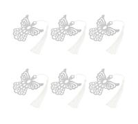 HAKIDZEL Marque-pages en Acier Inoxydable D'ange, 6 Pièces, Décoratifs et Résistants, comme Présent de Diplôme pour Amis et Camarades