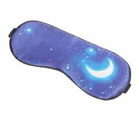 HAKIDZEL Masque de Sommeil Ajustable en Soie Bleu Léger et Confortable Thérapie Froide et Chaude Aide Sommeil et Relaxation Oculaire pour Hôtel et Train pour