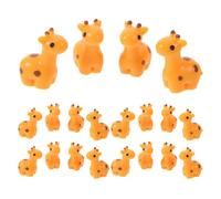 HAKIDZEL Mini Resin Figure Giraffe 30pcs, Orange Resin Mini Animal Statues with Realistic Creative Design, for Bonsai Craft Decor, Dollhouse, Home Accent