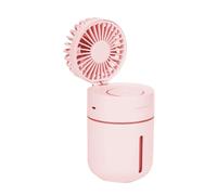 HAKIDZEL Mini Ventilateur Portatif Fonction de Pulvérisation et Capacité 400ml en Abs, Angle D'air Réglable Ambiance Estivale Agréable Voiture