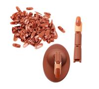 HAKIDZEL Modèle D'entraînement de Manucure Flexible en Abs Doigt Articulé Marron, Outil Pratique pour Nail Art Débutants et Amateurs en Design de Manucure