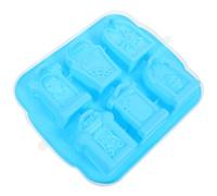 HAKIDZEL Moule à Glaçons en Silicone Forme Tombeau Couvercle, Bac à Glaçons Halloween 6 Cavités, Design Original et Gain de Place pour Fêtes
