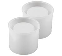 HAKIDZEL Moule en Silicone Cylindrique Blanc pour Pot à Stylos et Cosmétiques Intérieur Lisse, Organisation et Démoulage Facile, pour Bureau et Coiffeuse