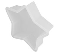 HAKIDZEL Moule en Silicone Réutilisable Design Créatif D'étoile à Cinq Branches Blanc, Résistant la Chaleur, pour Studios et Moulage en Plâtre pour Bricolage