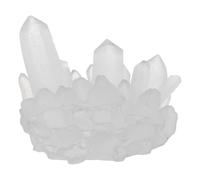 HAKIDZEL Ornement Décoratif pour Aquarium en Pierre Transparente Miniature Blanche, Cluster en Résine Plastique Sûr pour Animaux Aquatiques, pour Décor de Bureau en Hiver