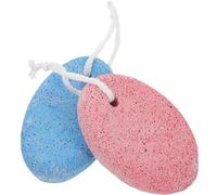 HAKIDZEL Outil de Massage des Pieds en Pierre Volcanique 2 Pièces avec Boîte de Rangement, Élimine Callosités et Adoucit Peau Dure pour Pédicure Couleur