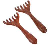 HAKIDZEL Outil de Massage en Bois Gua Sha 2pcs Portable pour Cuir Chevelu et Yeux, Peigne Gua Sha en Bois Offrant une Expérience Apaisante et Relaxante