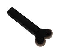 HAKIDZEL Outil de Moletage en Acier 15 MM Double pour Tour à Métaux, Rouleau Moleté Solide, Outil de Tournage Professionnel pour Atelier Mécanique