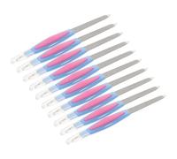 HAKIDZEL Outil de Nail Art 10pcs pour Manucure et Pédicure Limes à en Acier Inoxydable Facile à Transporter Briller