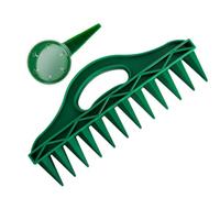 HAKIDZEL Outil de Plantation de Jardin, Planteuse de Bulbes Manuelle, Outil de Semis Réglable, Plastique Vert, pour Planter Succulentes et Plantes, Trou Précis