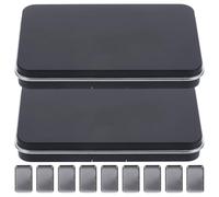 HAKIDZEL Palette Magnetique Vide Noir en As Léger et Multi-grilles Grosse Capacité pour Makeups et Lipstick pour DIY Glisser Poche ou Paquet à Main Lot de 2