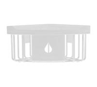 HAKIDZEL Panier de Rangement Triangulaire pour Évier Cuisine Ventouse, Support en Fer Blanc, Gain de Place et Organisation Pratique pour Ustensiles et Brosses